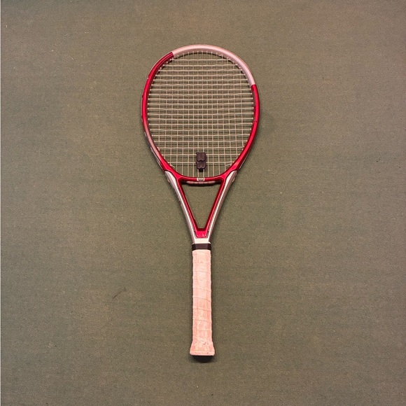 Wilson | Other | Wilson Triad 5 Tennis Red And Silver Racquet Mid Plus ...